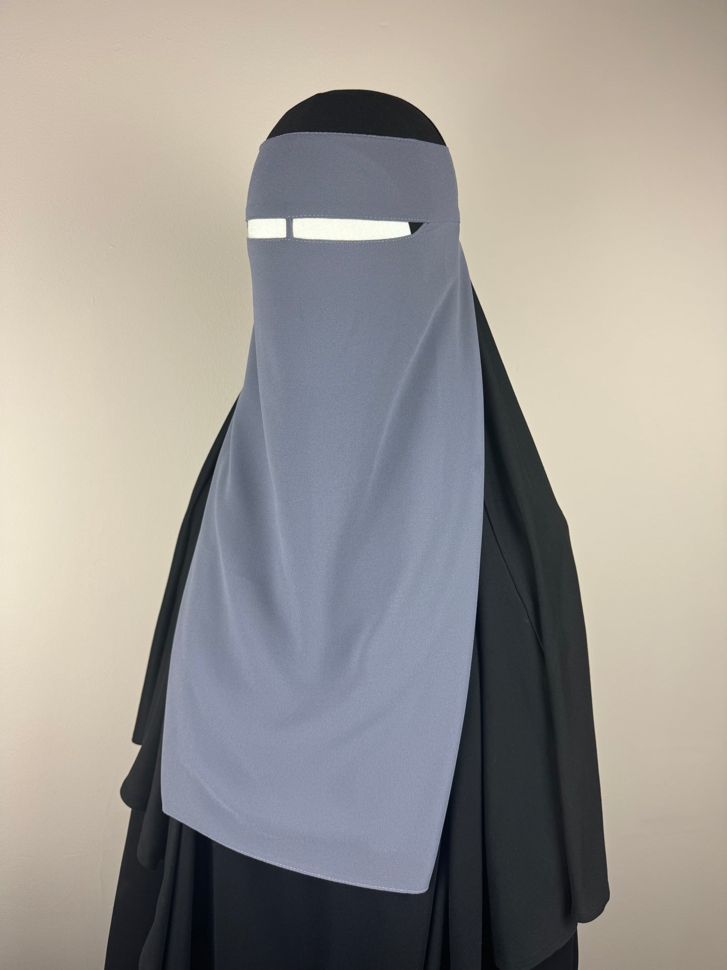 Grey Nose String Niqab (non-pinch)
