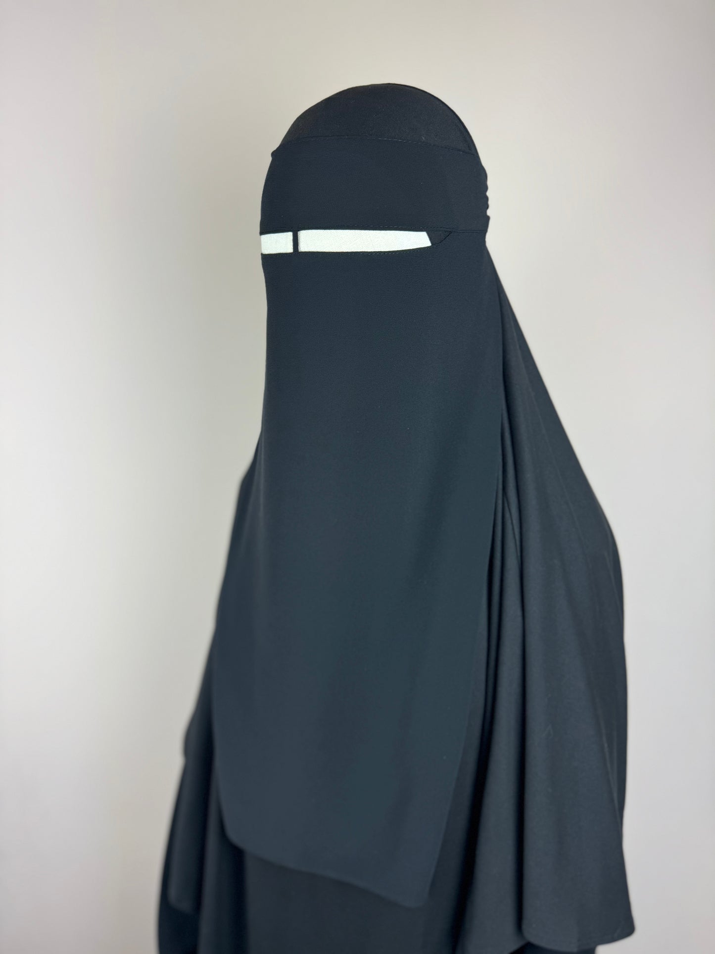 Black Nose String Niqab (non-pinch)