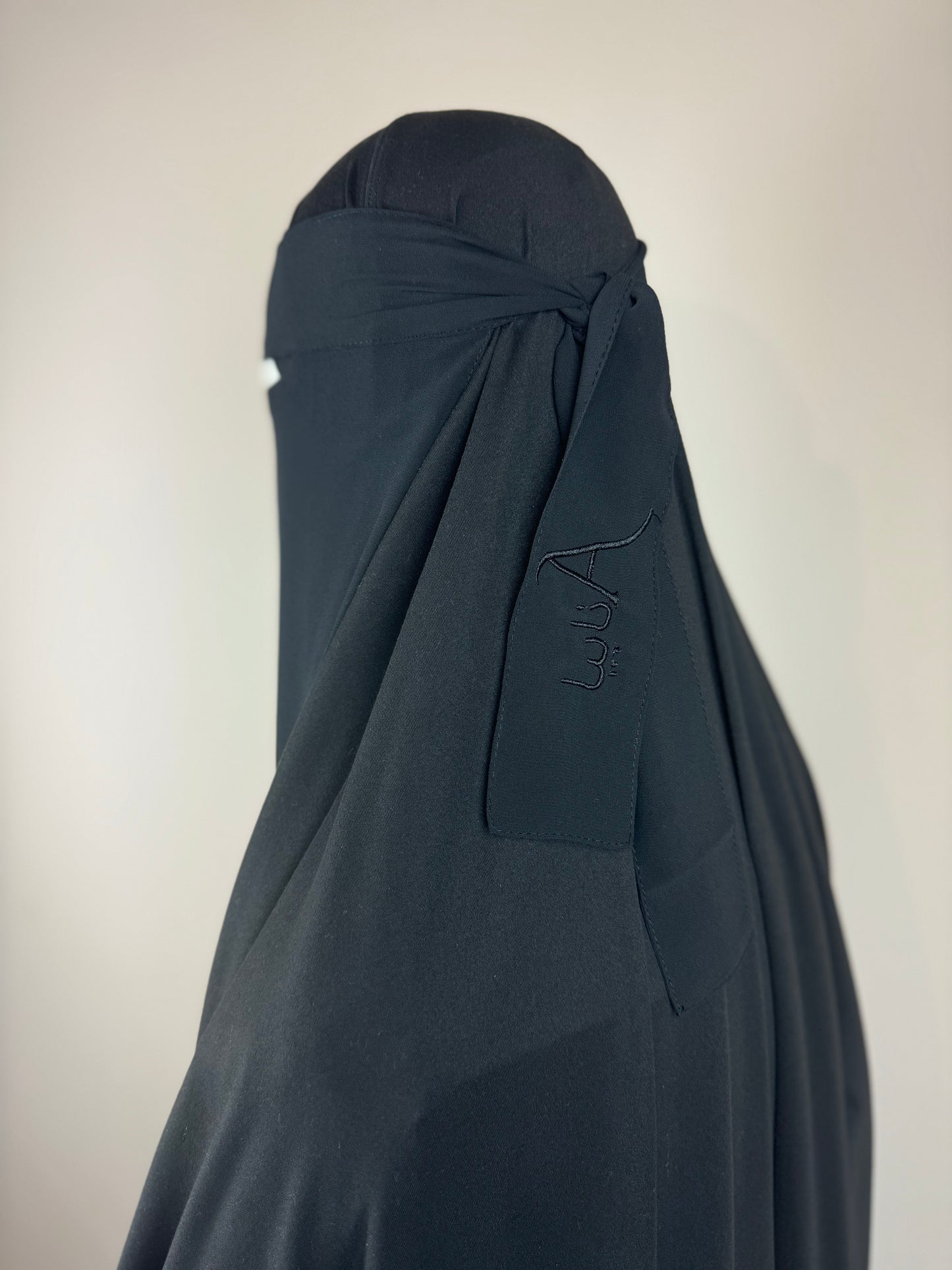 Black Nose String Niqab (non-pinch)