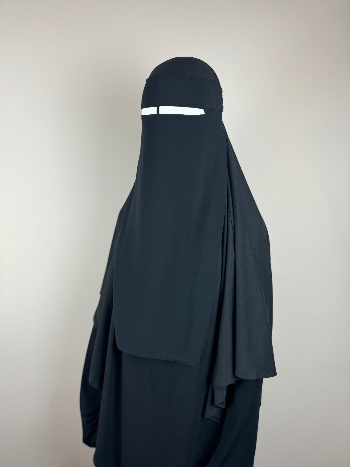 Black Nose String Niqab (non-pinch)